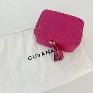 Cuyana Pink Leather Jewelry Case